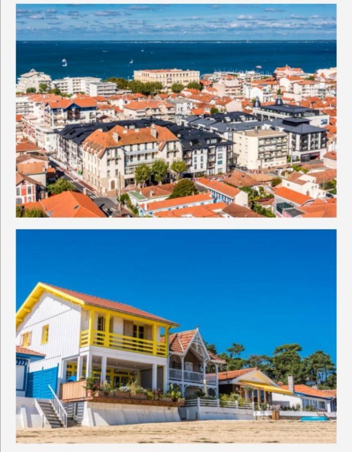 Appartement Vue Sur Baie Et Ocean, 100 M De La Plage Et Du Centre Par Chemin Prive アルカション エクステリア 写真